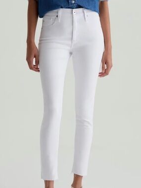 AG Adriano Goldschmied White High-Rise Skinny Jeans